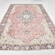 Tapis oriental persan rouge et bleu marine, 207 x 315 cm