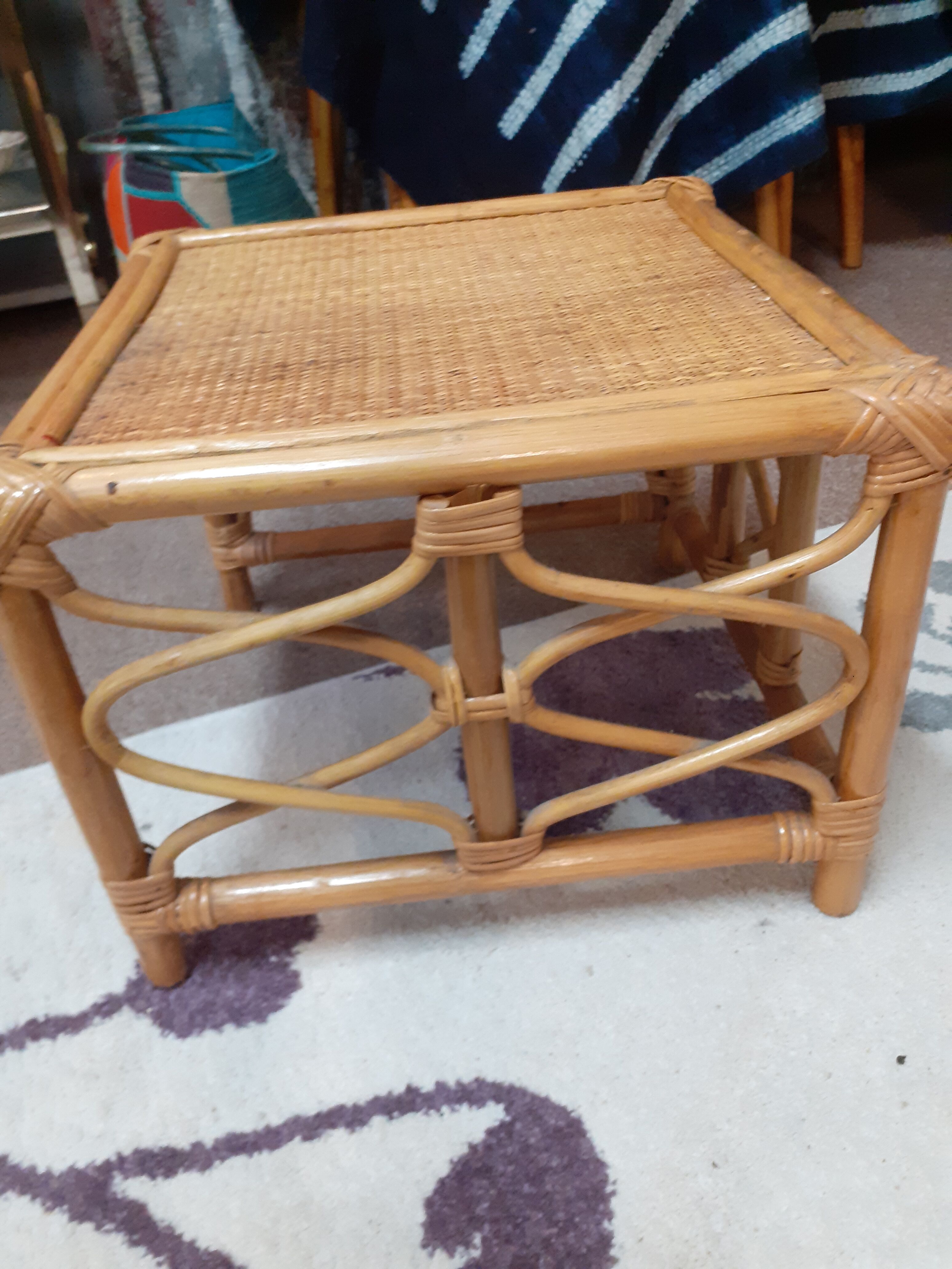 Rattan coffee table
