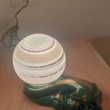Vintage ceramic lizard lamp