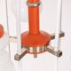 Lustre vintage années 70 en métal orange et verre design italien