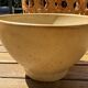 Vintage brown beige stoneware teapot set with 4 bowls.