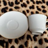 Service 4 tasses + soucoupes art déco