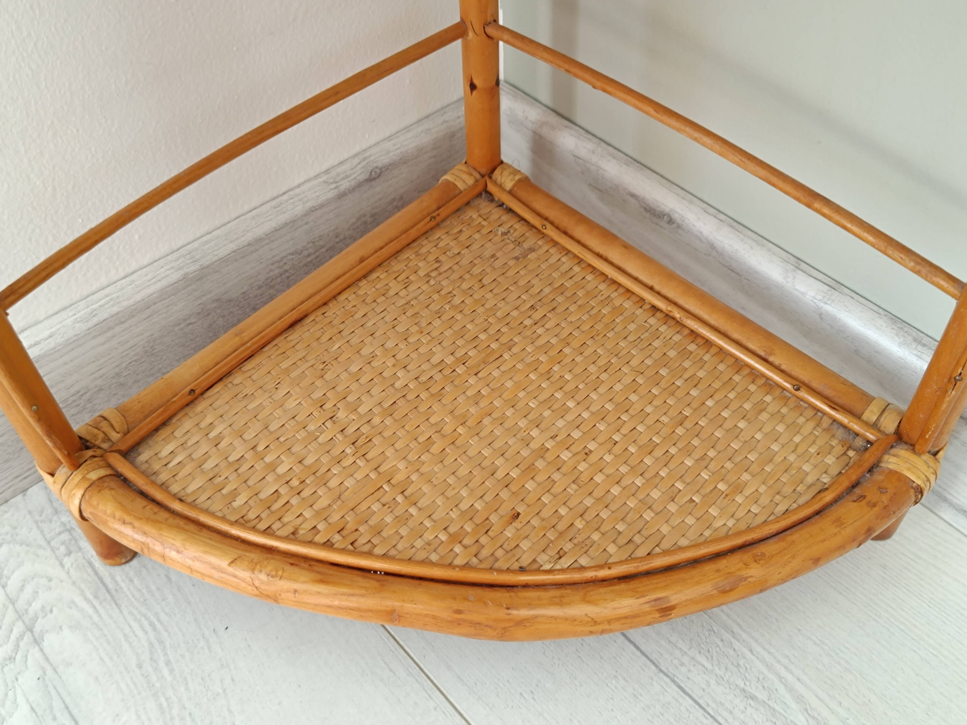Rattan shelf