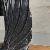 Swan lamp with vintage globe