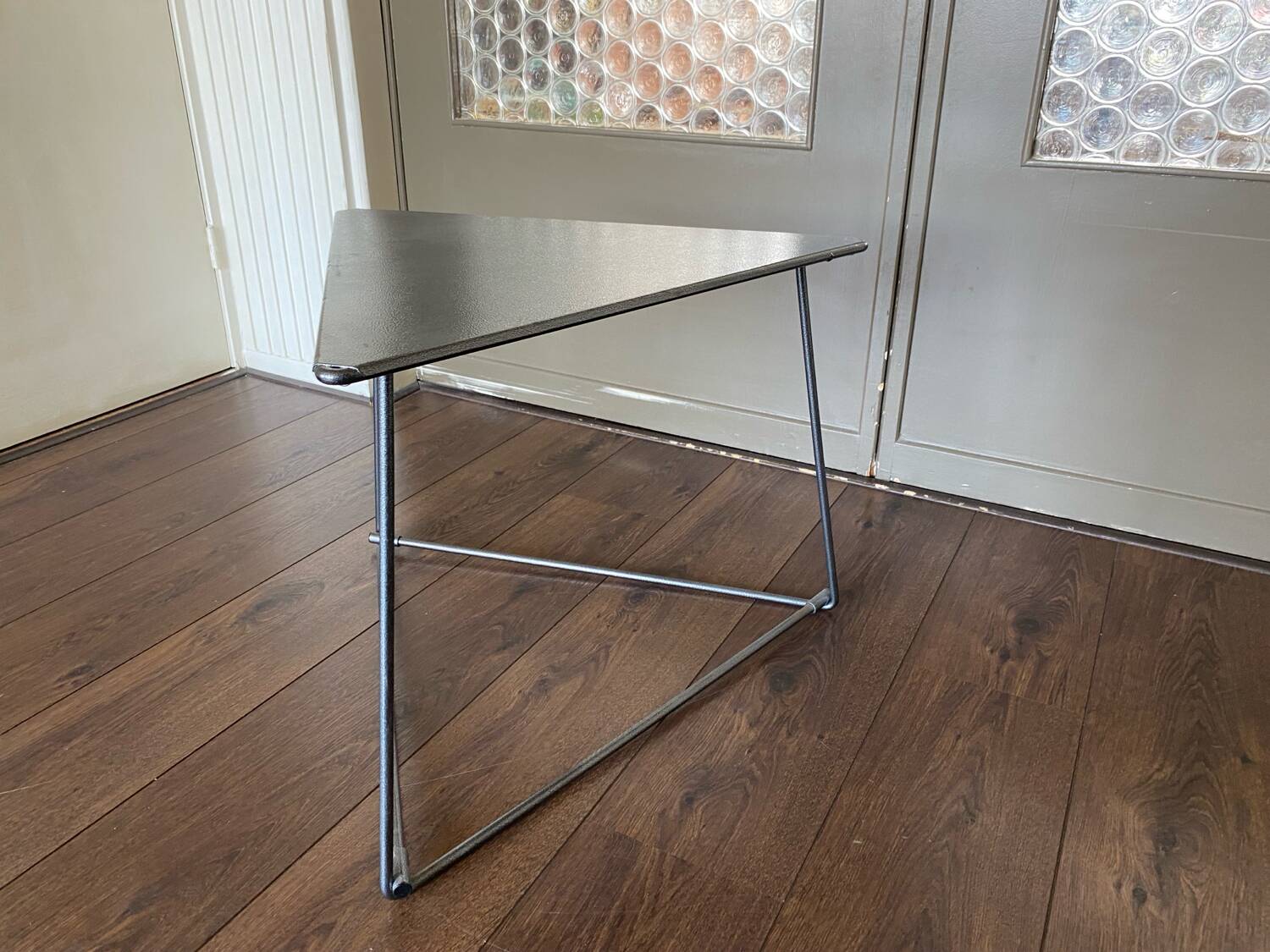 Vintage triangular Niels Gammelgaard Oti 1980s side, coffee table