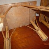 Lot of 2 small 1900-1960 Wicker rattan stools