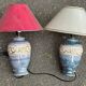 2 vintage ceramic bedside lamps from the 1970s.