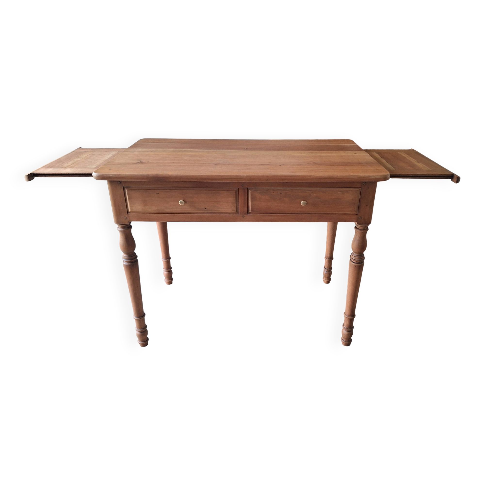 Vintage solid wood desk with extensions.