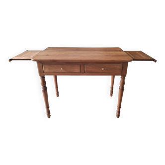 Vintage solid wood desk with extensions.