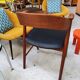 Danish bridge armchair in teak and black vinyl by Korup Stolefabrik circa 1
