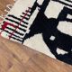 Unique natural wool Moroccan rug 3x2 m