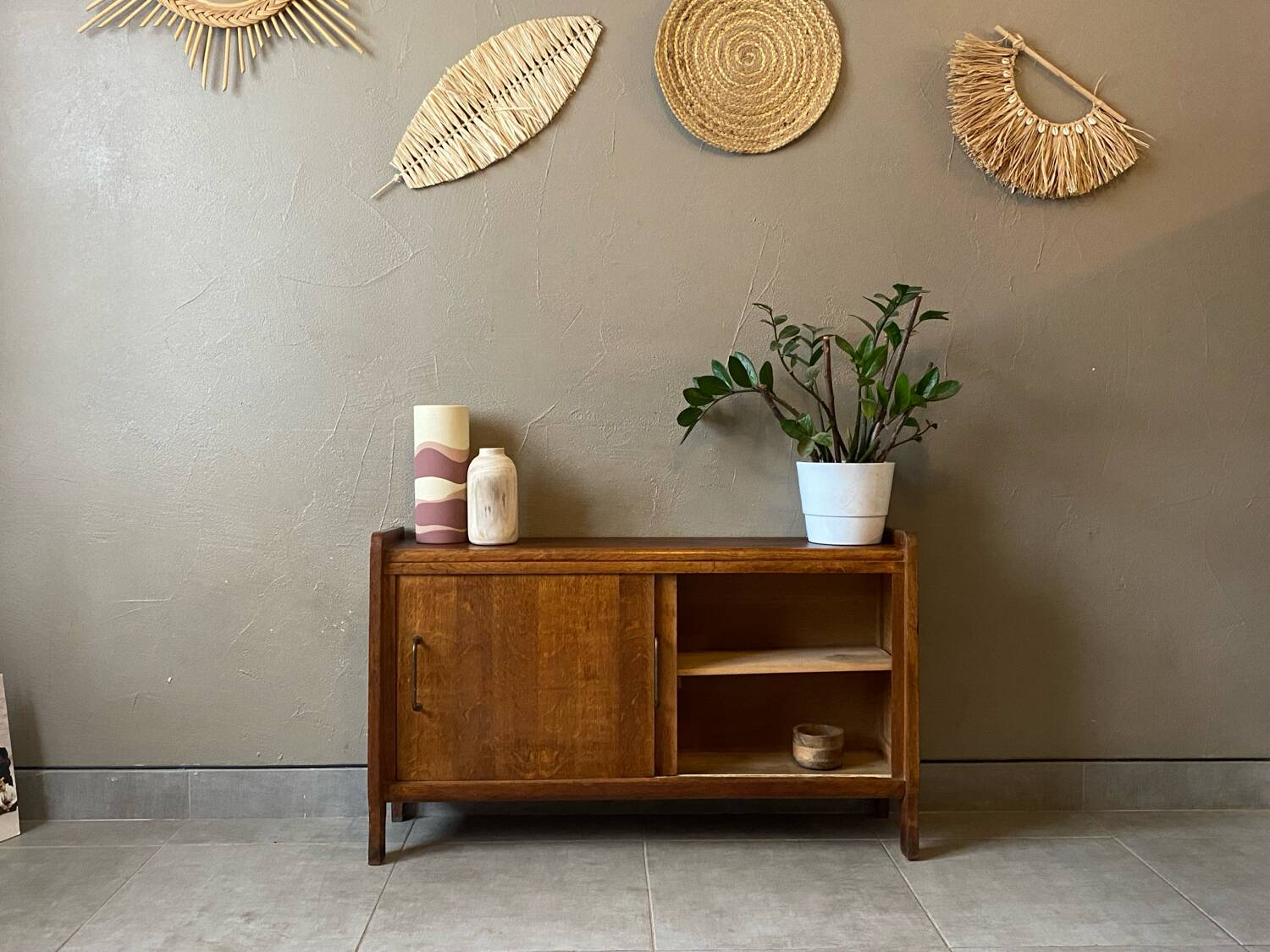 Small vintage wooden storage unit