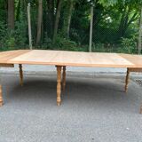 Table à manger ronde extensible à volets Louis Philippe XXème rénovée 260cm