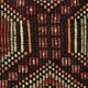 7x11 Kilim Dark Brown Large Area Handwoven Kilim Rug, 218x320 Cm