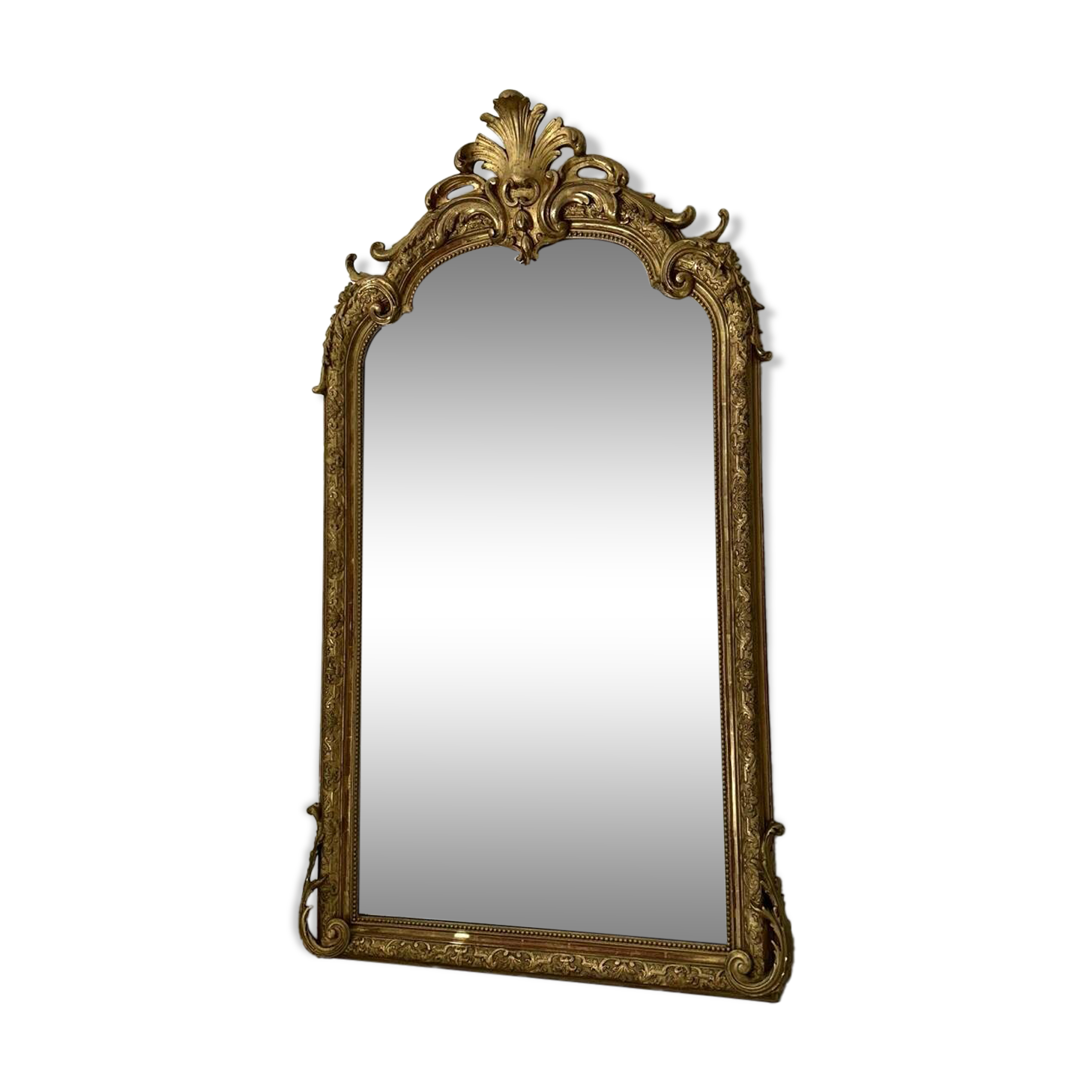 Miroir ancien à fronton XIXème