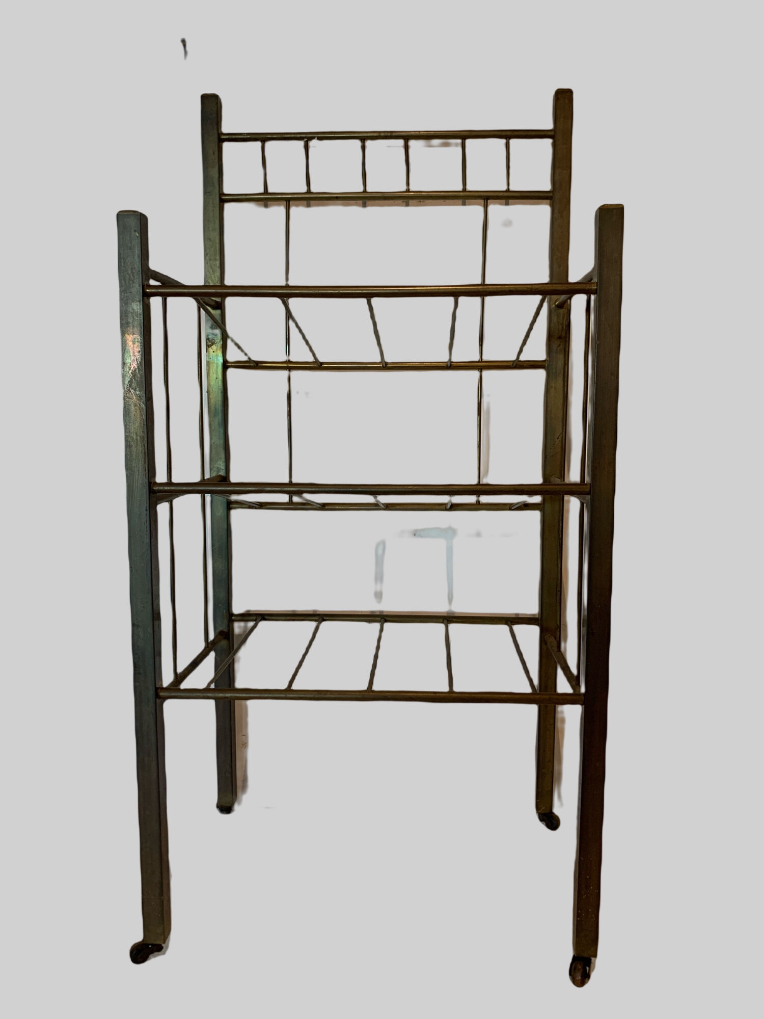 Art Deco brass magazine rack XX century