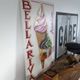 Vintage artisanal ice cream parlour sign Bellariva Arcachon 90 x 58cm