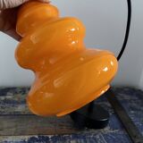 Orange opaline pendant light