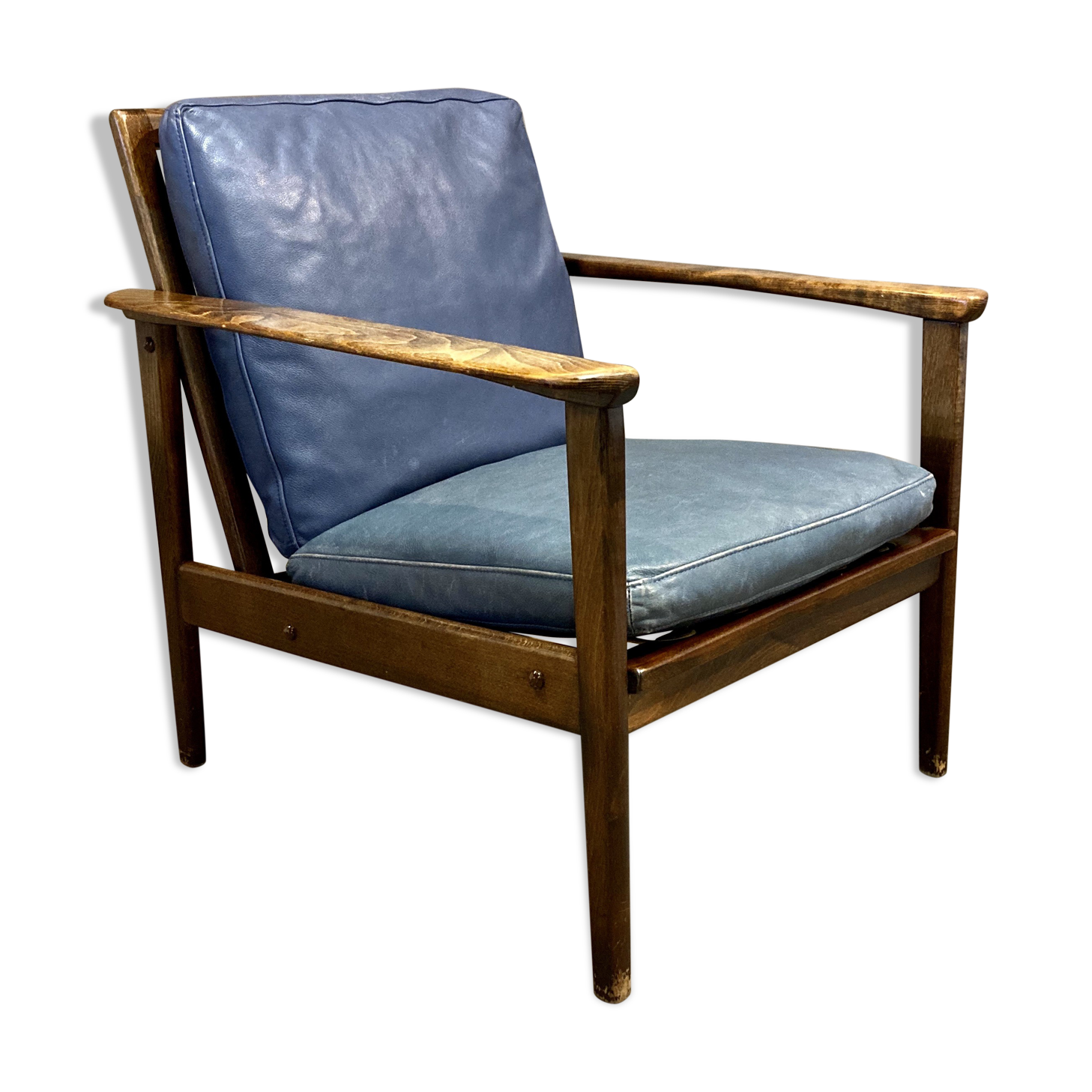 Scandinavian leather armchair 1950