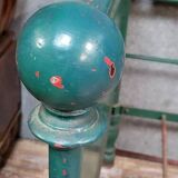 Rare Venetian Napoleon III period rest bench in cast iron and sheet metal