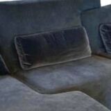 Confluence Ligne Roset high-end black fabric sofa