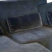 High-end black fabric sofa Confluence Ligne Roset