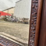 Large carved wooden mirror
