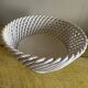 Mid-century woven ceramic basket / empty pocket, diameter 19 cm