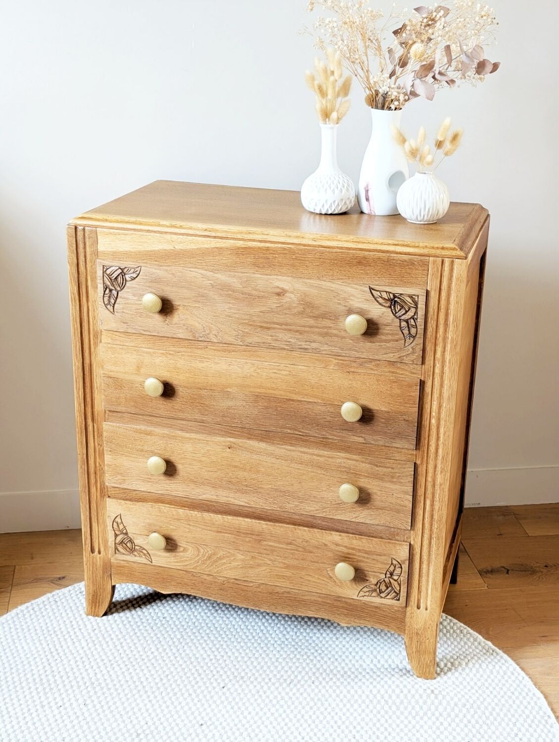 Commode Art Déco chêne rénovée