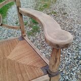 Paire de fauteuils anciens vintage en bois