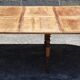 Extendable round table (with extensions and flaps), cherry wood.