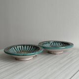 2 plats anciens artisanaux en céramique