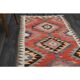 1970s Vintage Turkish Oushak Handmade Wool Cotton Pink Runner Rug 102x335