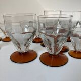 Set of Art Deco faceted glasses