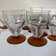 Set of Art Deco faceted glasses