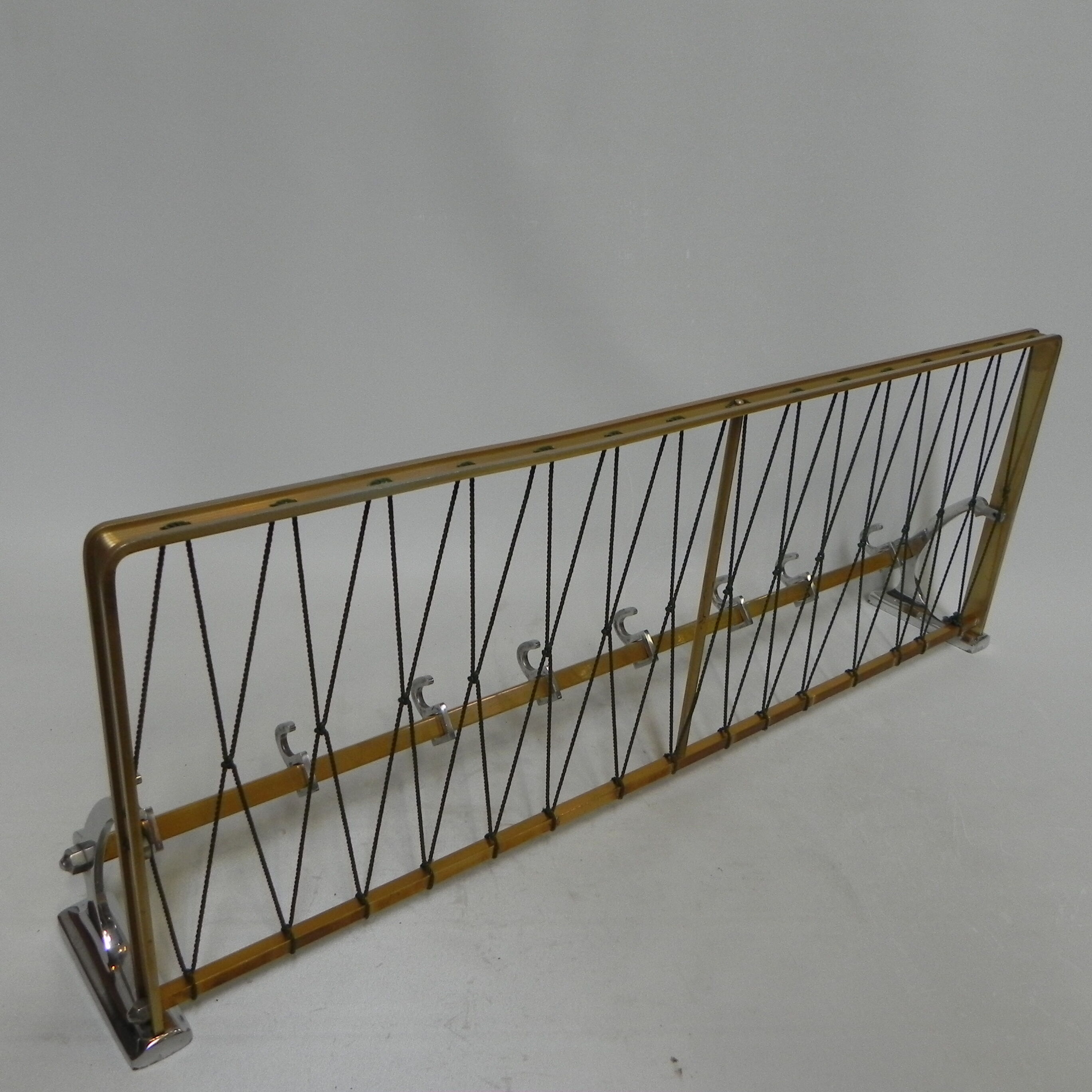 Vintage aluminum wall coat rack
