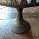 Copper and glass fruit bowl or compote dish Art Deco