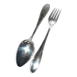 Set of 20 cutlery DEETJEN 100 modernist 1960 - 10 forks and 10 spoons 18.5cm