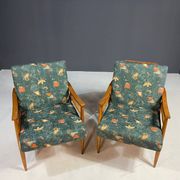 Pair of modern mid-century lounge chairs, Czechoslovakia, 1960s