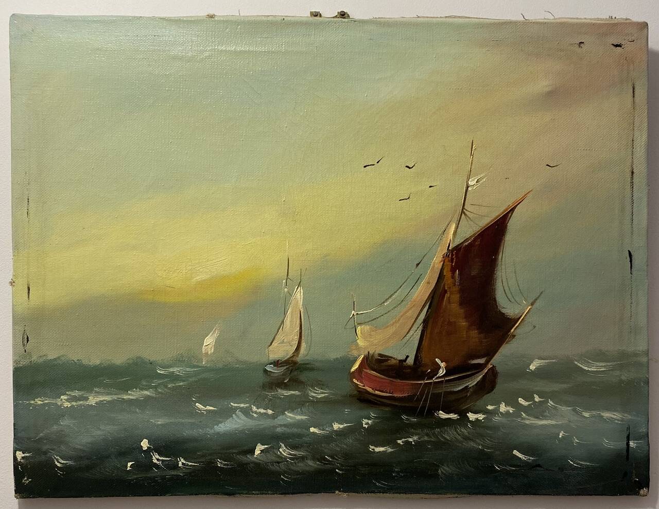 Old painting, Navy, signed, 60s/70s