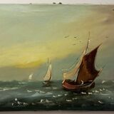 Old painting, Navy, signed, 60s/70s