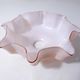 Old pendant lamp opaline glass chandelier vintage pale pink lampshade
