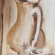 Signed still life painting in Provence "alcove with the jug"