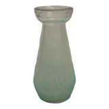 Hyacinth vase in frosted satin glass art nouveau period early 20th century