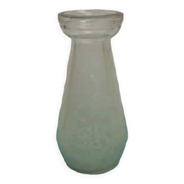 Hyacinth vase in frosted satin glass art nouveau period early 20th century