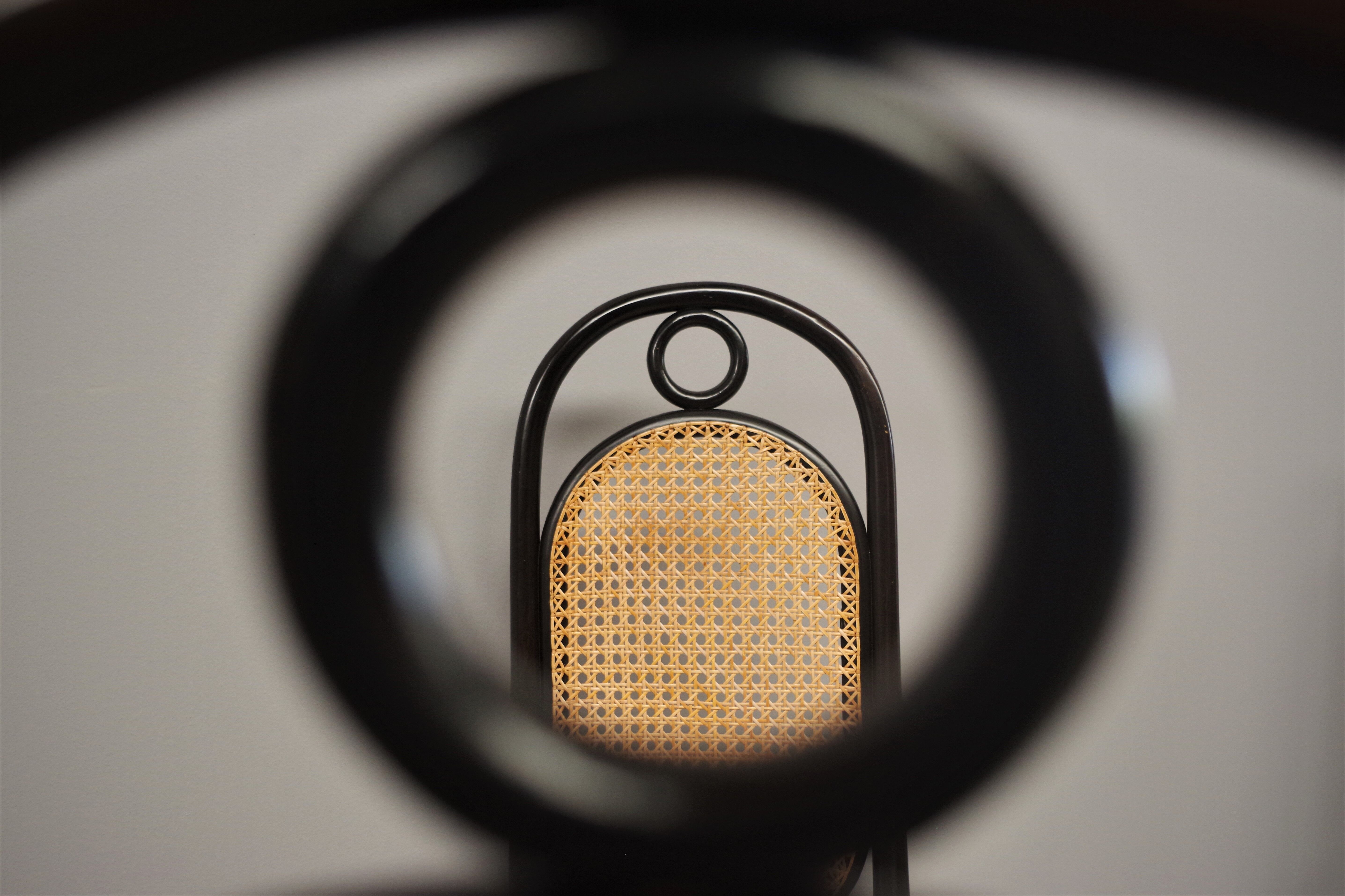 Chairs in bent beech and vienna straw, 1980