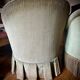 Olive green/almond toad armchairs from the 50s