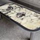 Table basse italienne en marbre et chrome, 1970s