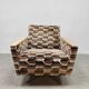 Midcentury swivel lounge chair vintage 'Geometric dessin'