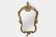 20th Century Ornate metal Louis XVI Wall Mirror with rococo Flourishes, Fra
